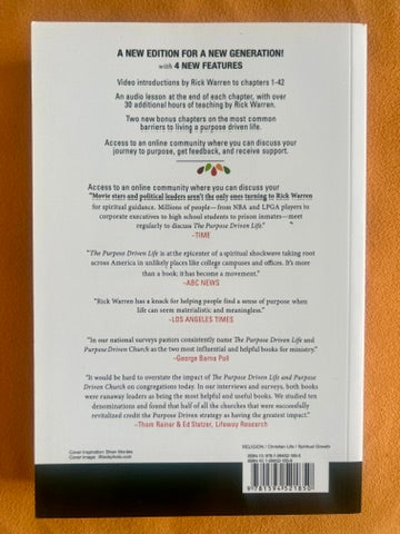 The Purpose-Driven Life: What on Earth Am I Here For?