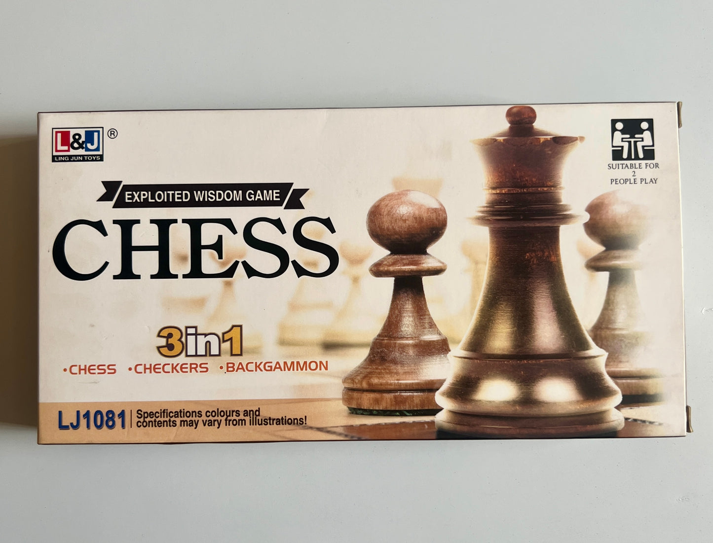 3 in 1 Chess, Checkers, and Backgammon Set