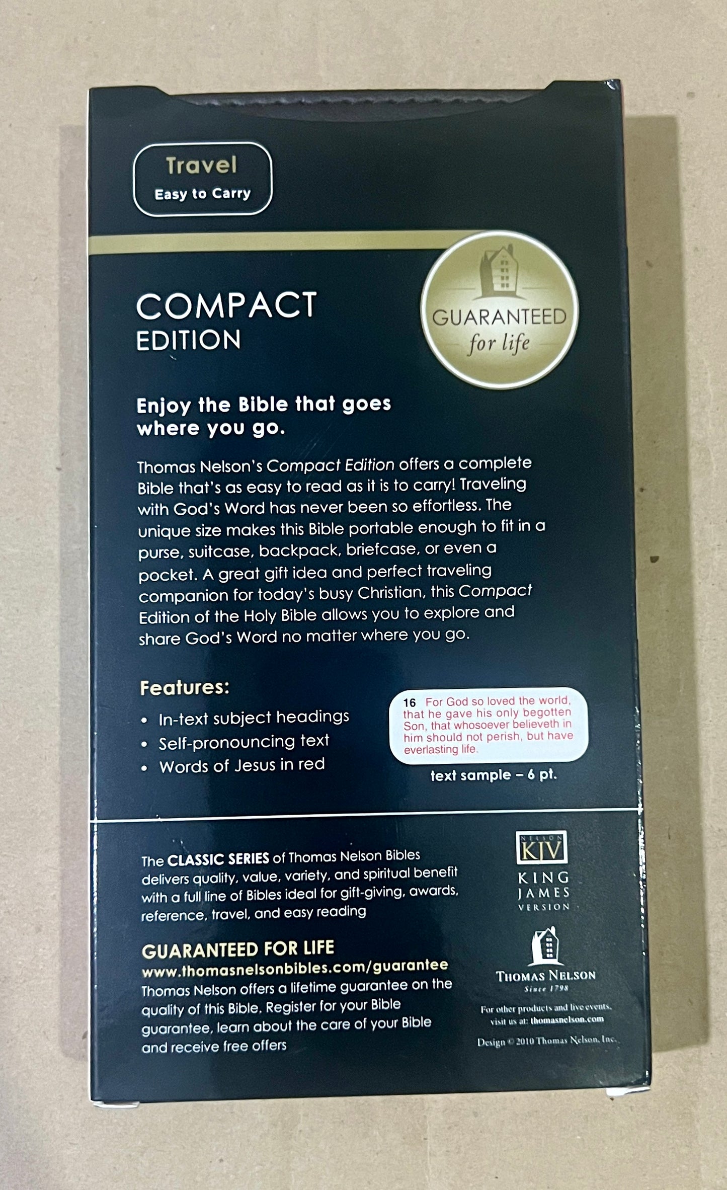 KJV Holy Bible Compact Edition (Burgundy Bonded Leather)