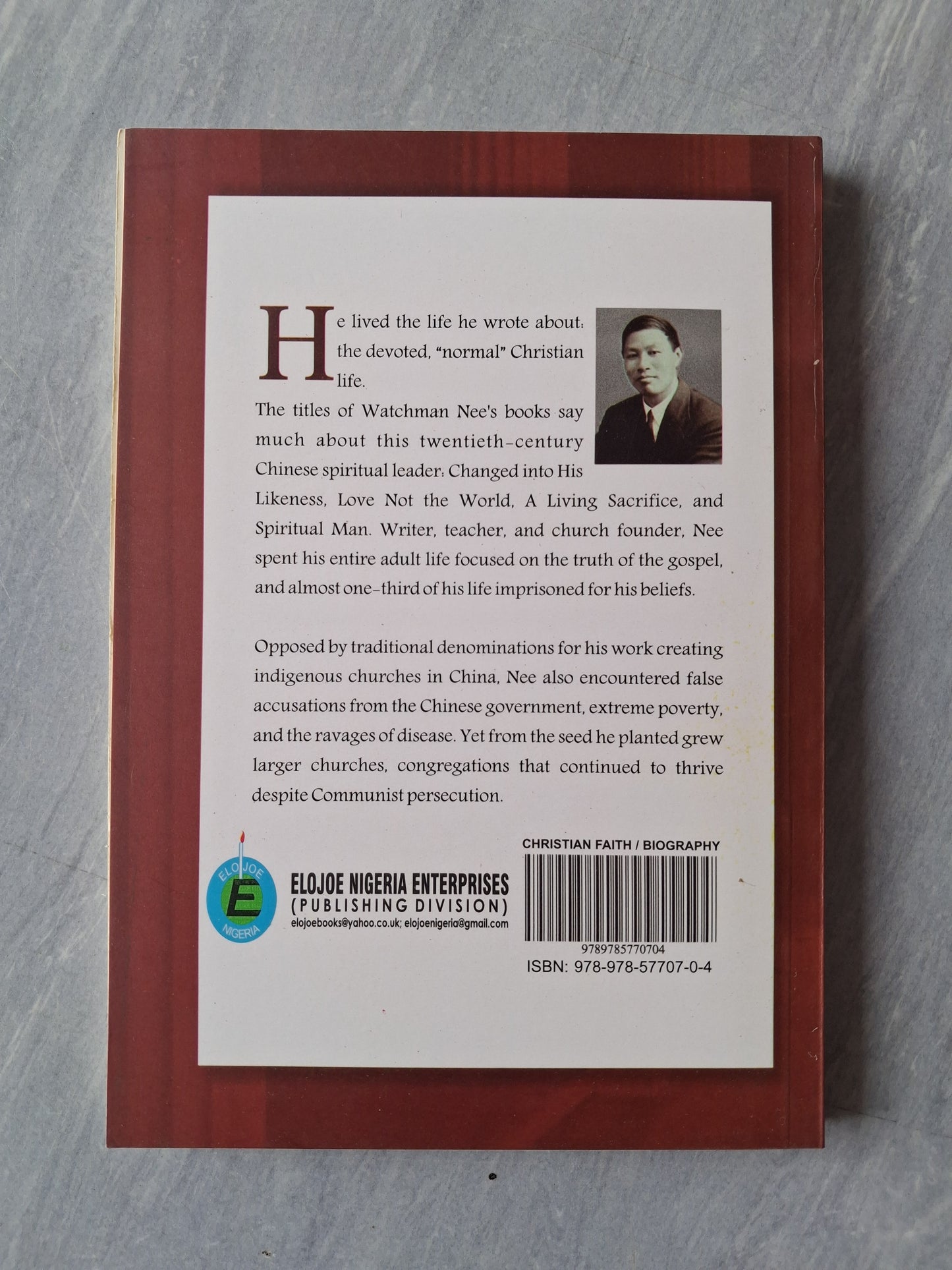 Watchman Nee: Missionary Of Charity