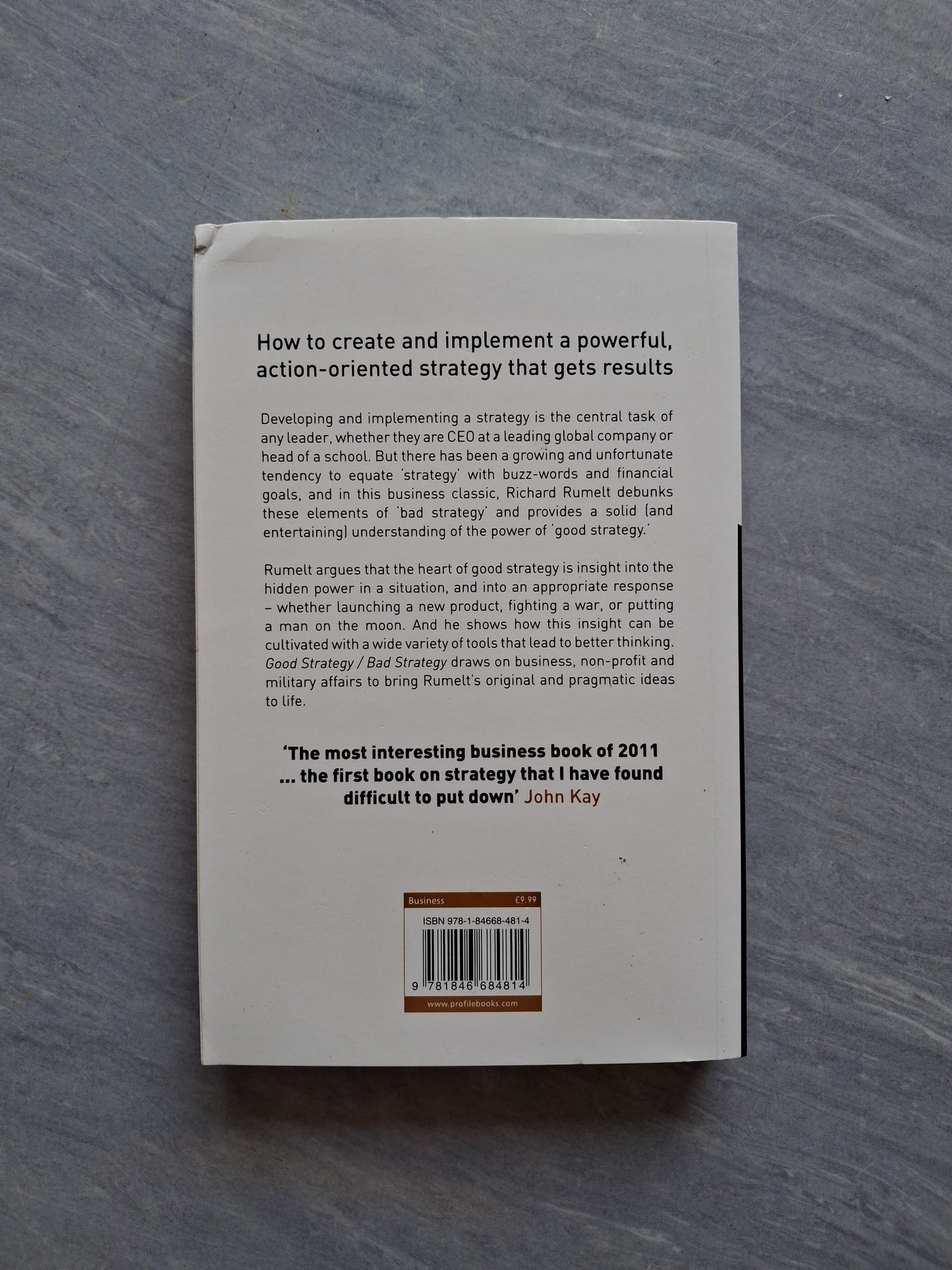 Good Strategy Bad Strategy