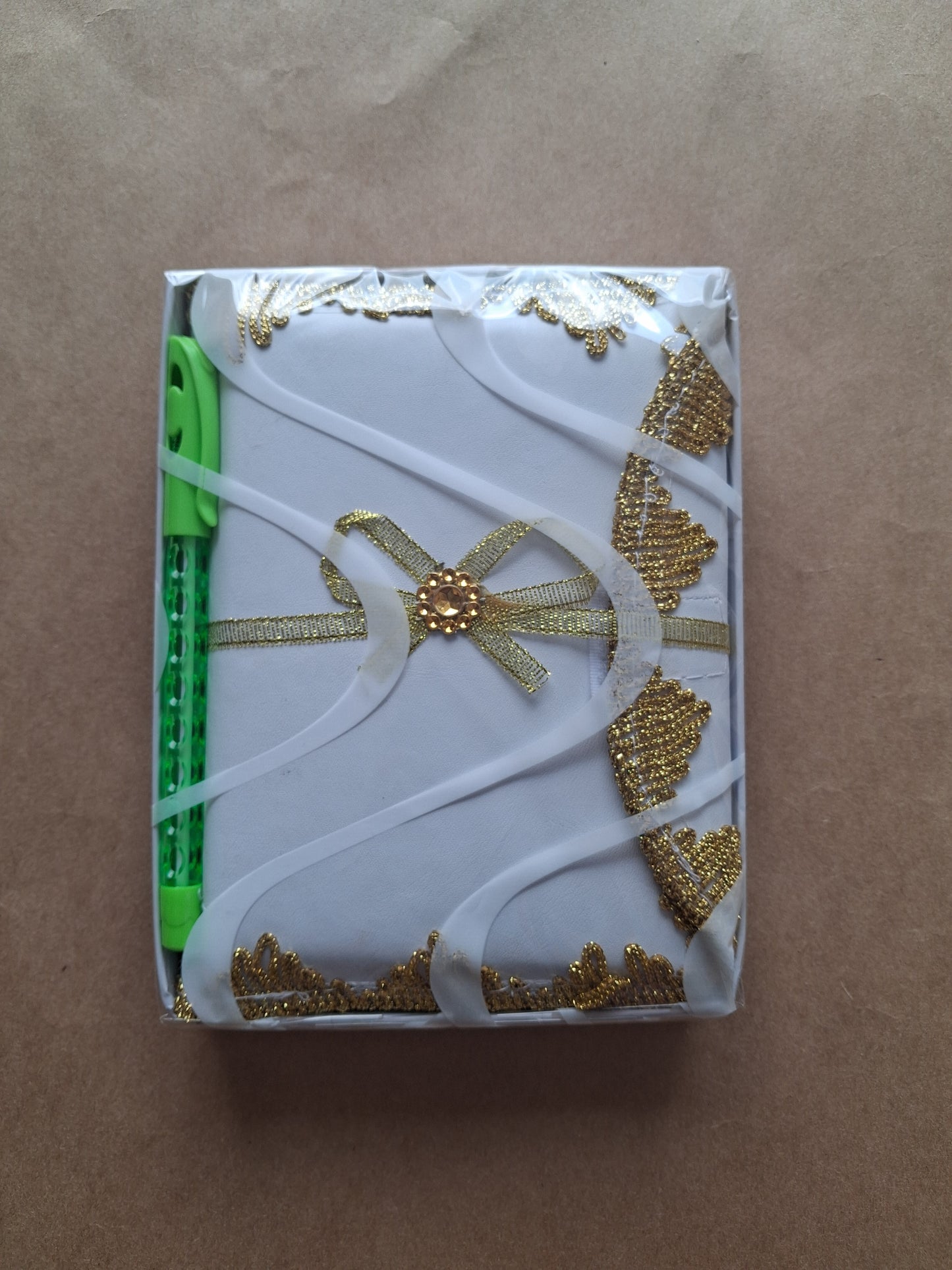 Engagement and Wedding Bible with Pen (Gold Design)